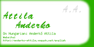 attila anderko business card